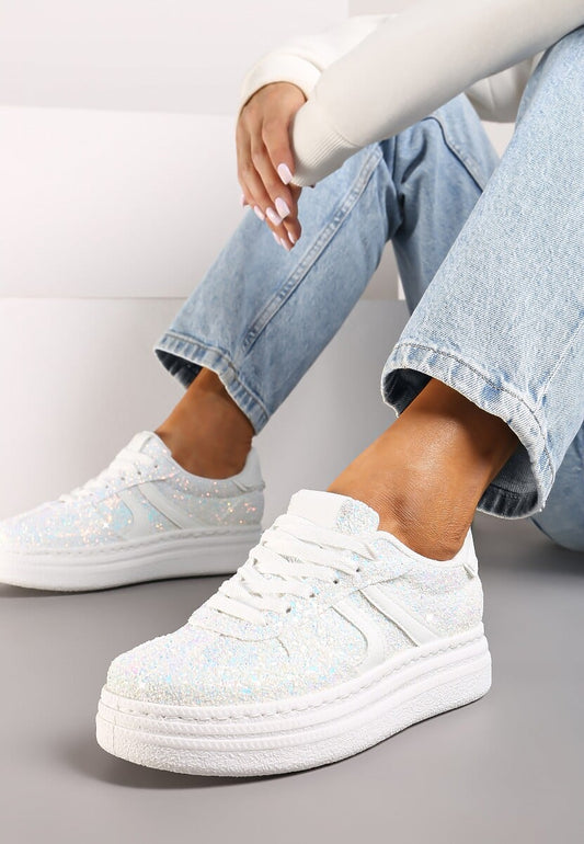 Sparkly Glitter Platform Trainers